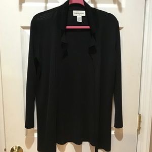 Bloomingdales black long sleeve wrap size SP